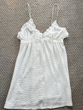 Princess Polly White Textured Mini Dress
